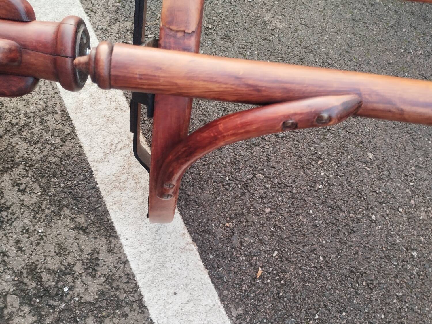 Vintage wooden antique office chair