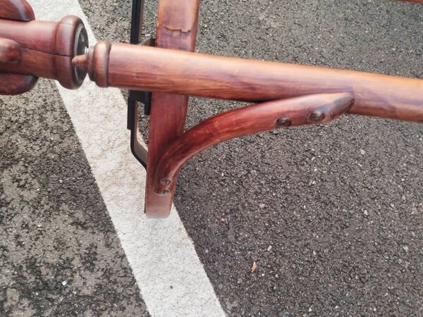 Fauteuil de bureau ancien en bois vintage