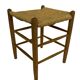Vintage Danish papercord stool rope beech mid century '60s design