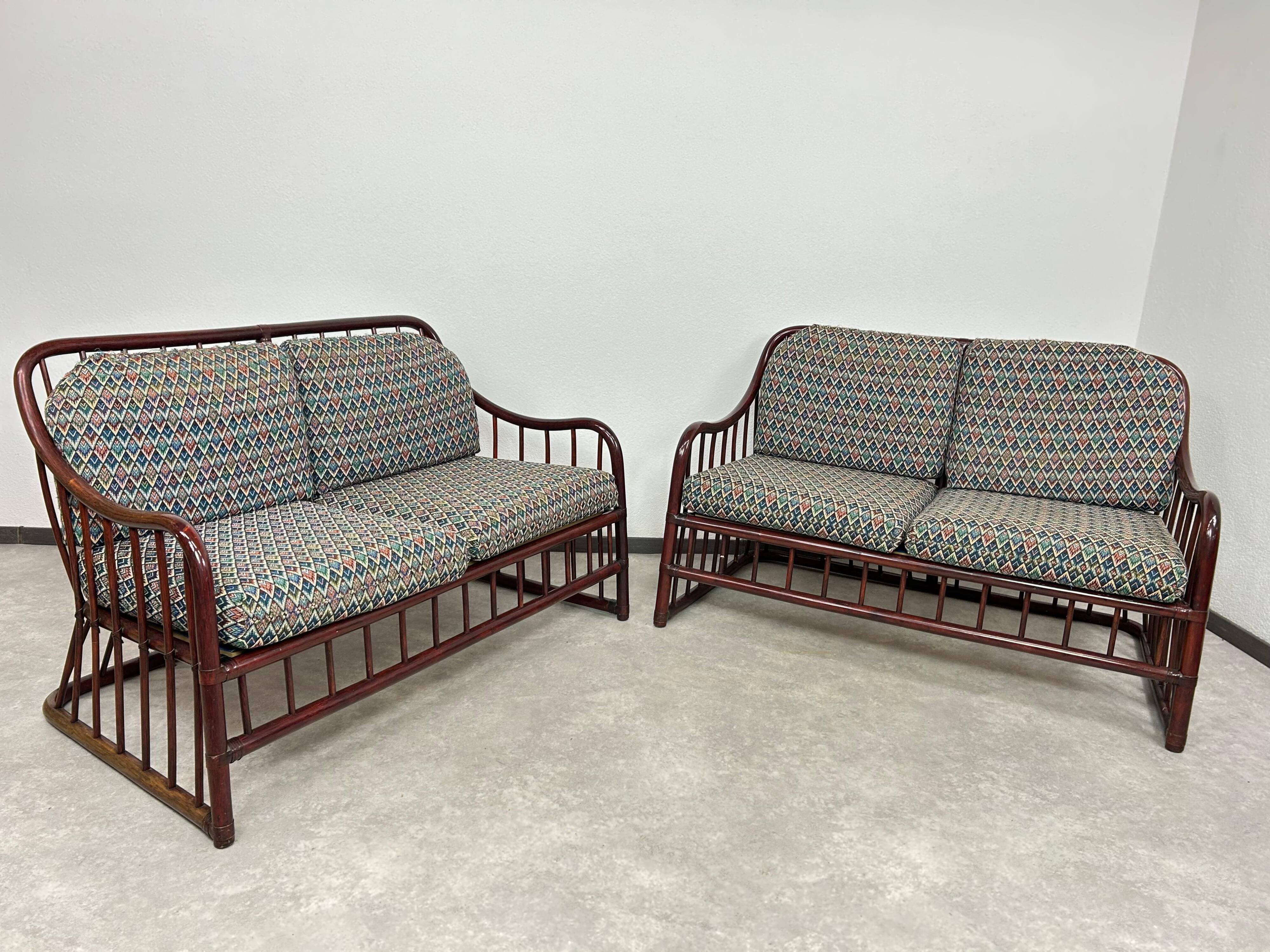 Canapé en bambou de style mid-century moderne par Gervasoni