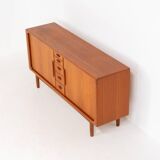 Buffet à portes tambour par Svend Dyrlund (Danemark, années 1960).