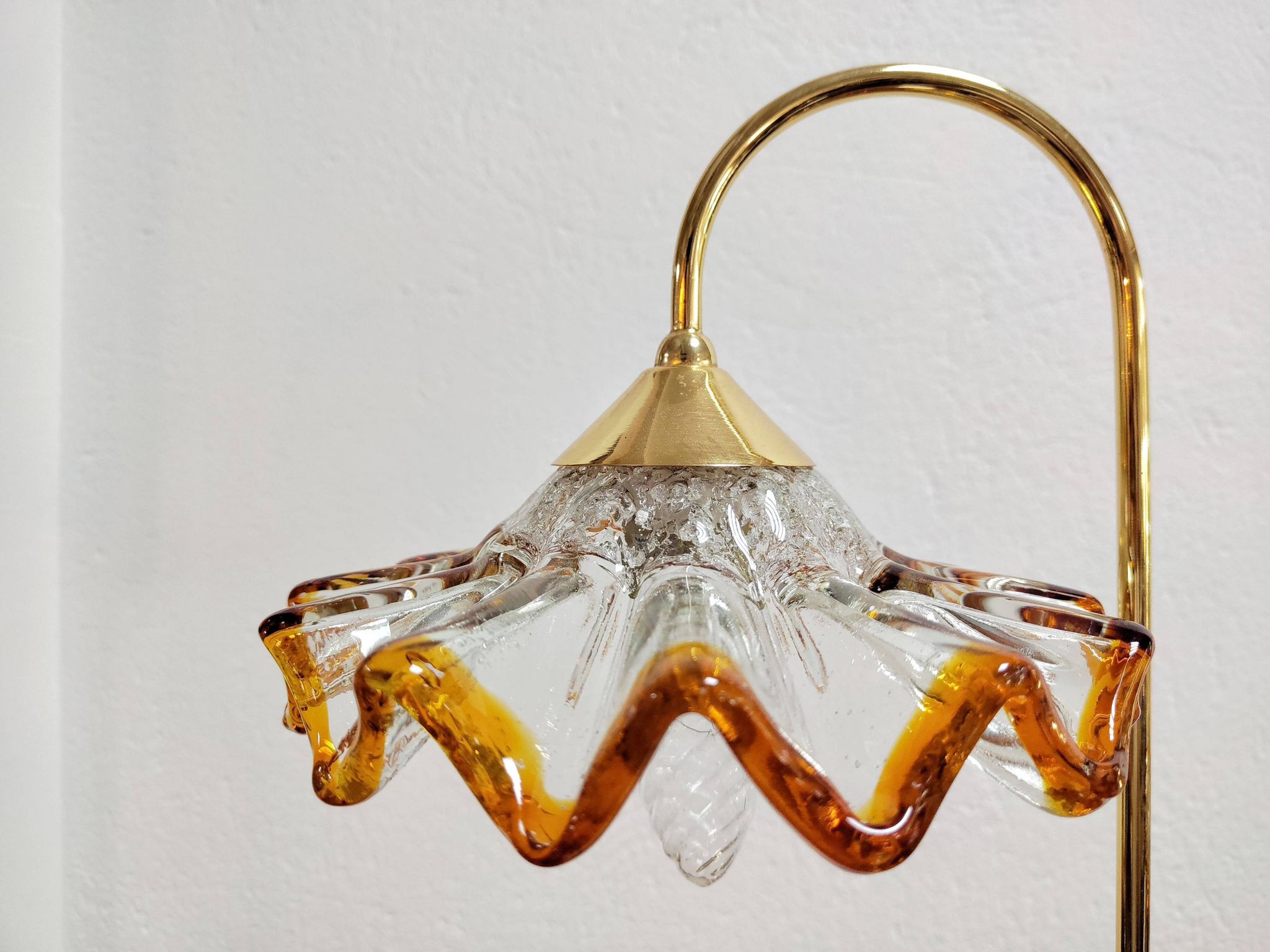 Mid-Century Modern Table Lamp with Murano Glass Shades, 1970s