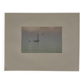 Lithograph by Henri Rivière The Beautiful Country of Brittany - Mist at Sea