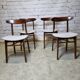Scandinavian dining chairs, set of 4, 1970's