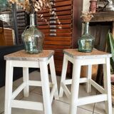 Pair of vintage wooden stools