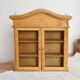Vintage wooden wall cabinet – 2 mesh doors and shelf