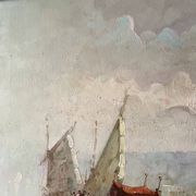 Oil on canvas "Italian Port"