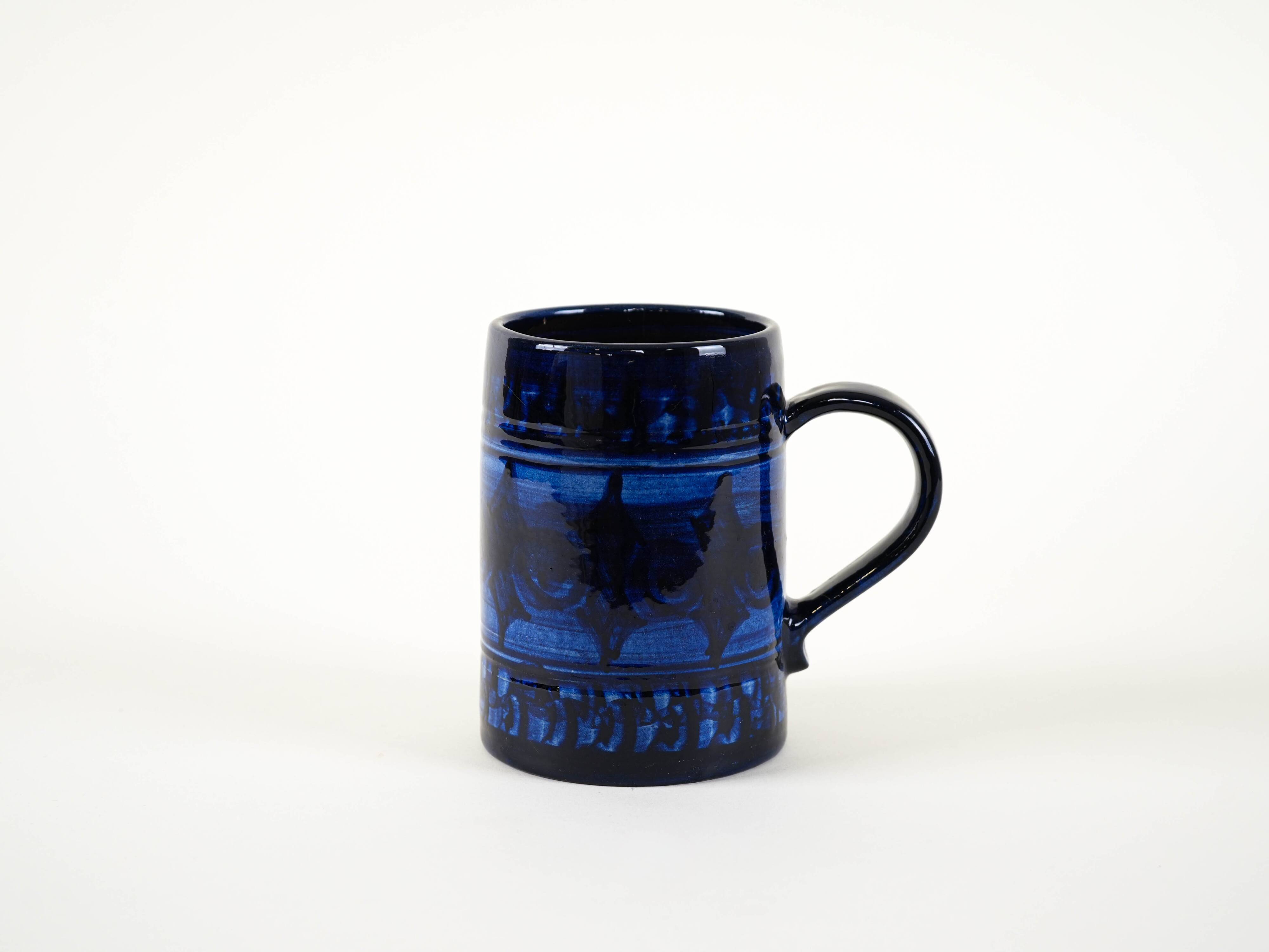 Ceramic beer mug, Danish design, 1970s, manufactured by Winthers Keramik