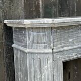 Half-moon Louis XVI Style Fireplace In Turquin Blue Marble Circa 1900