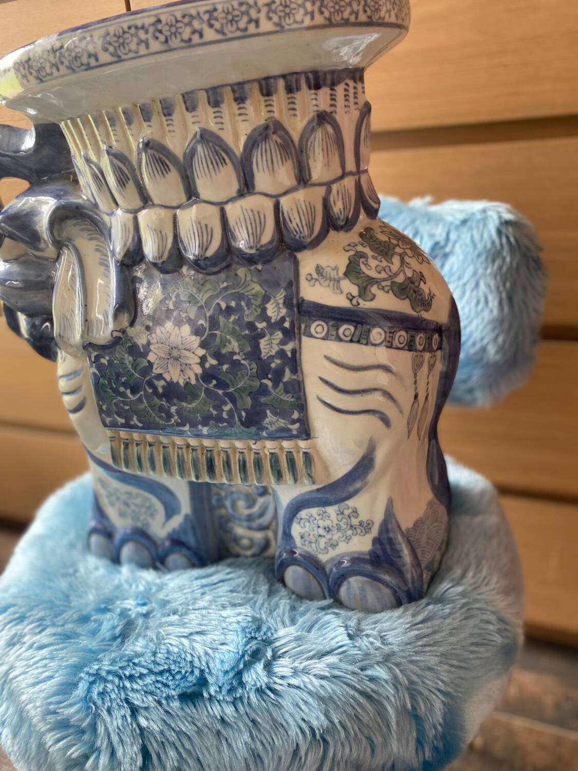Glazed ceramic elephant