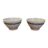Lot 2 antique bowls blue frieze décor