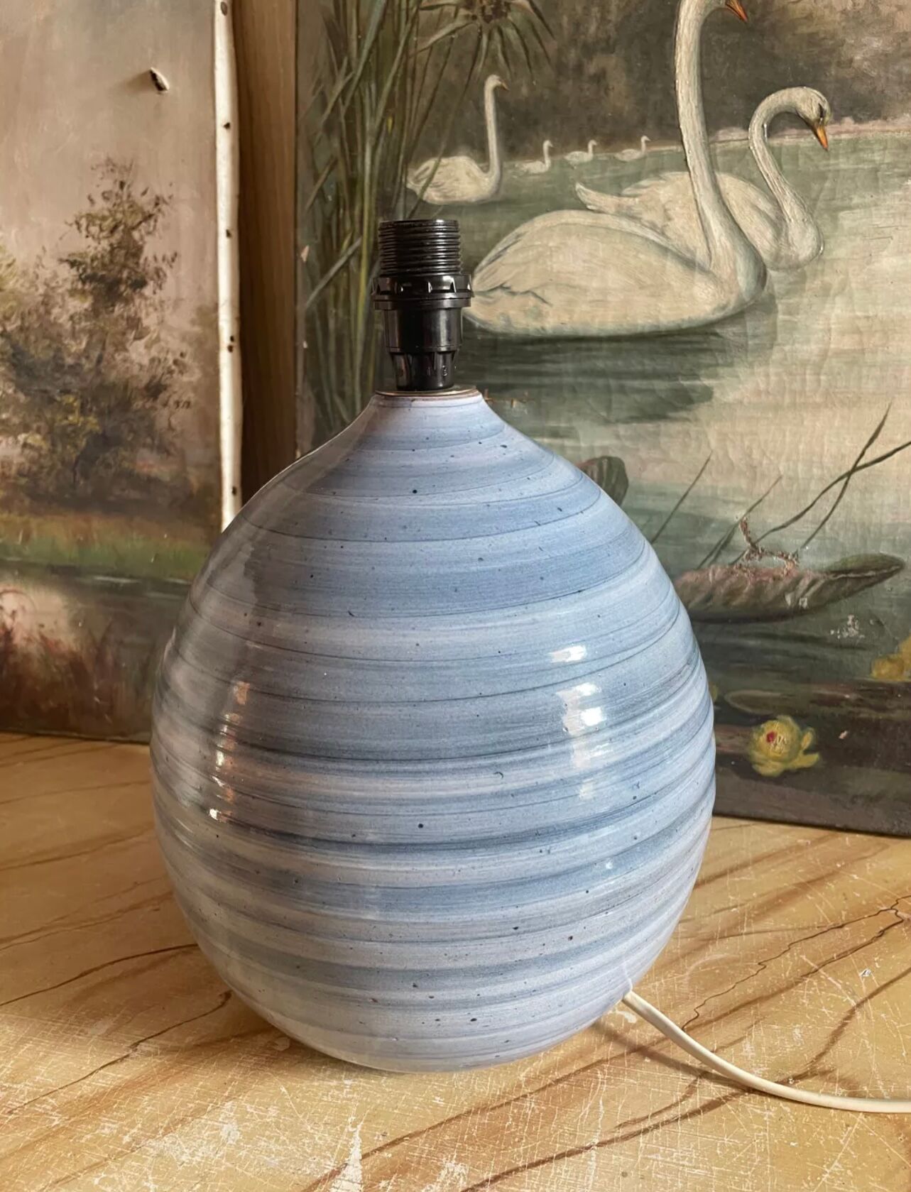 Ceramic lamp signed