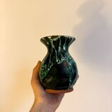 Small vase with flamed enamel