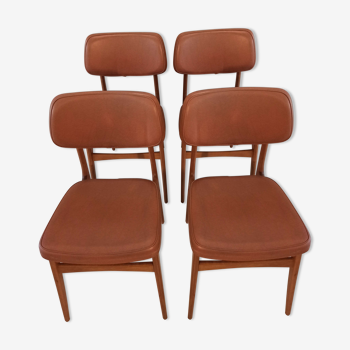 Set of 4 stella chairs vintage Scandinavian style 1960s