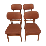 Set of 4 stella chairs vintage Scandinavian style 1960s