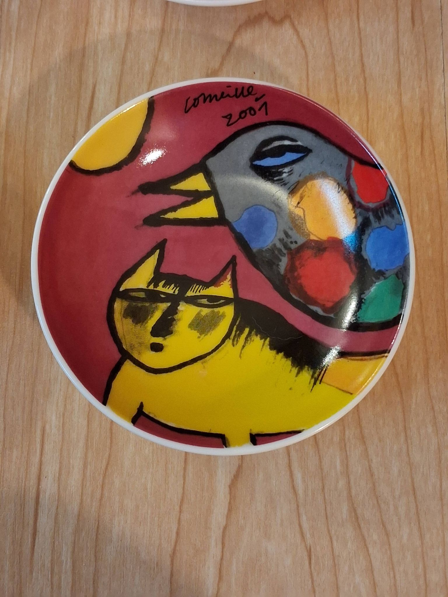Bowl or small dish by the artist Guillaume Cornelis or Corneille from 2001.