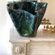 Glazed green/blue vase sculpture