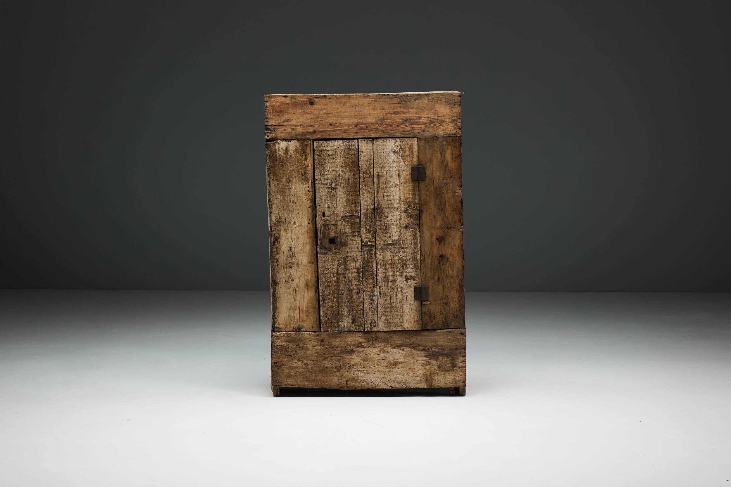 Rustic folk art cabinet, France, 19th century