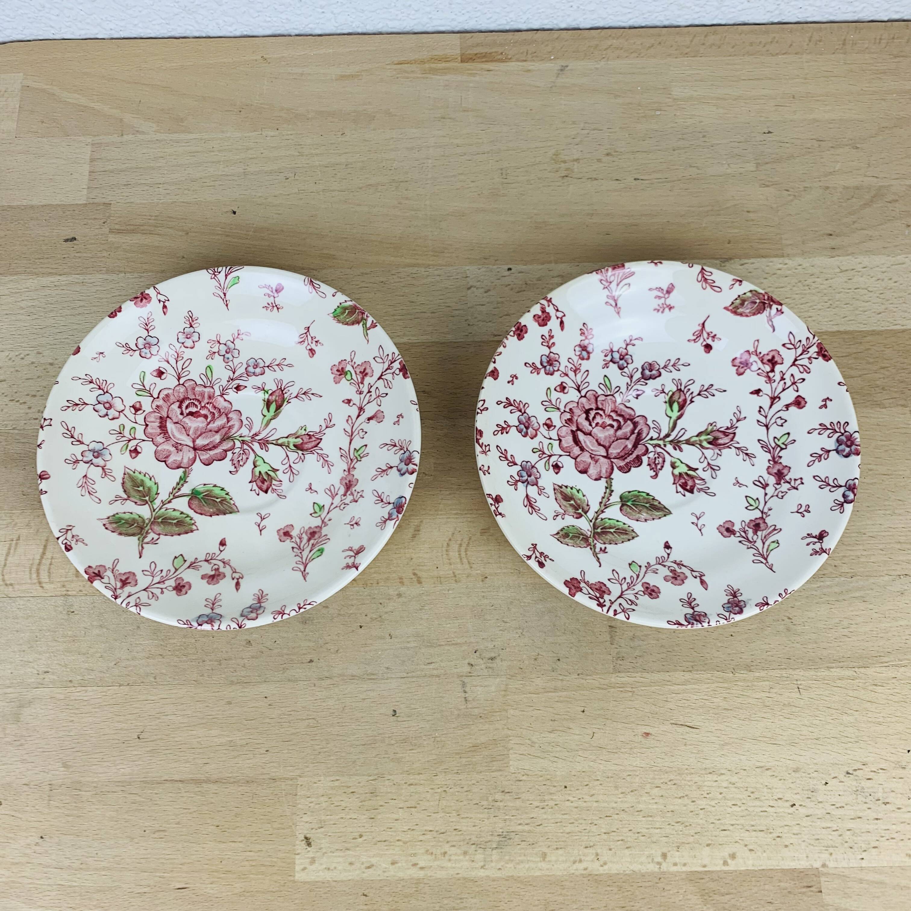 2 assiettes creuses Rose Chintz par Johnson Brothers Selency