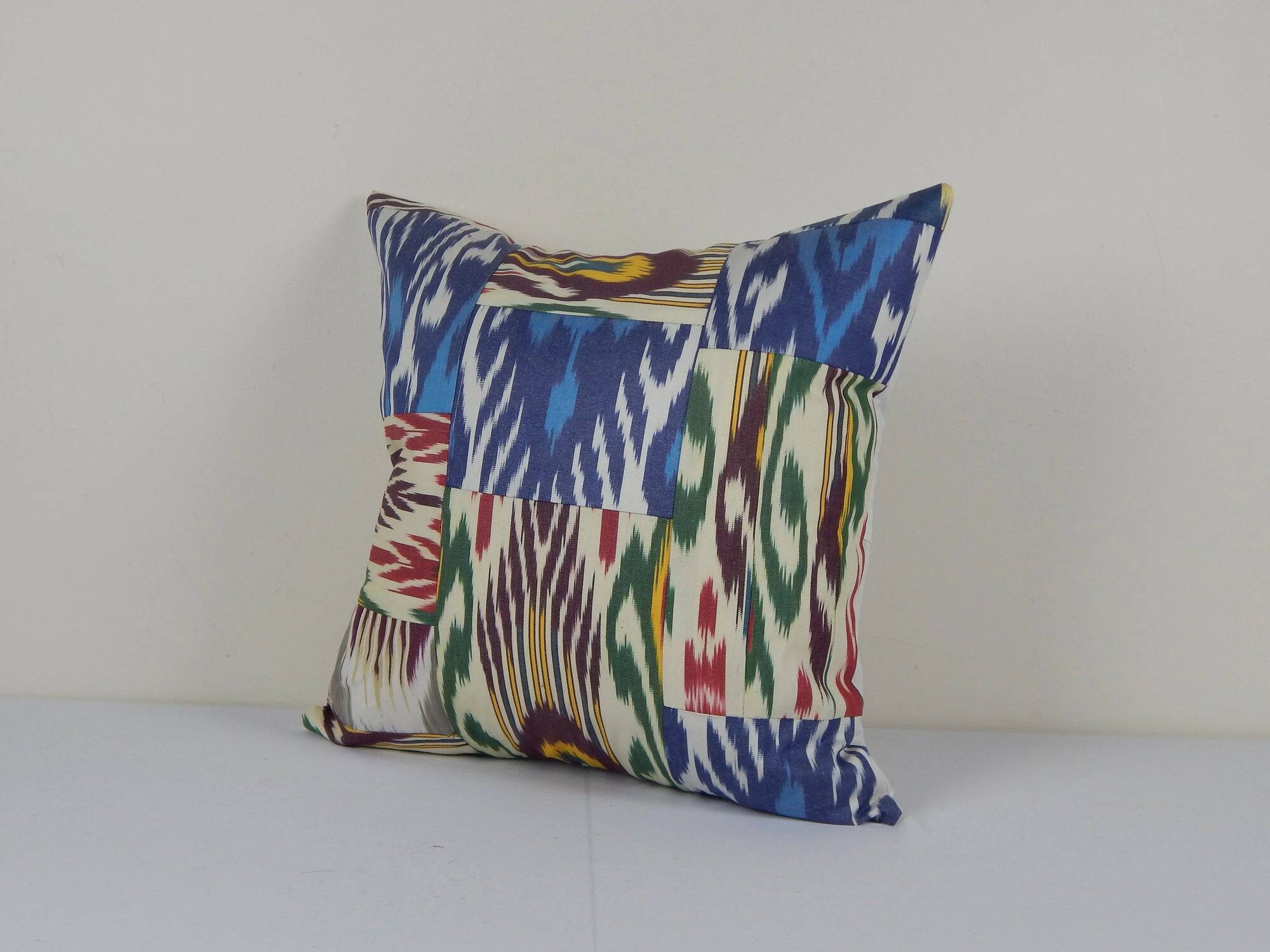 Vintage ikat cushion cover 51x51 cm