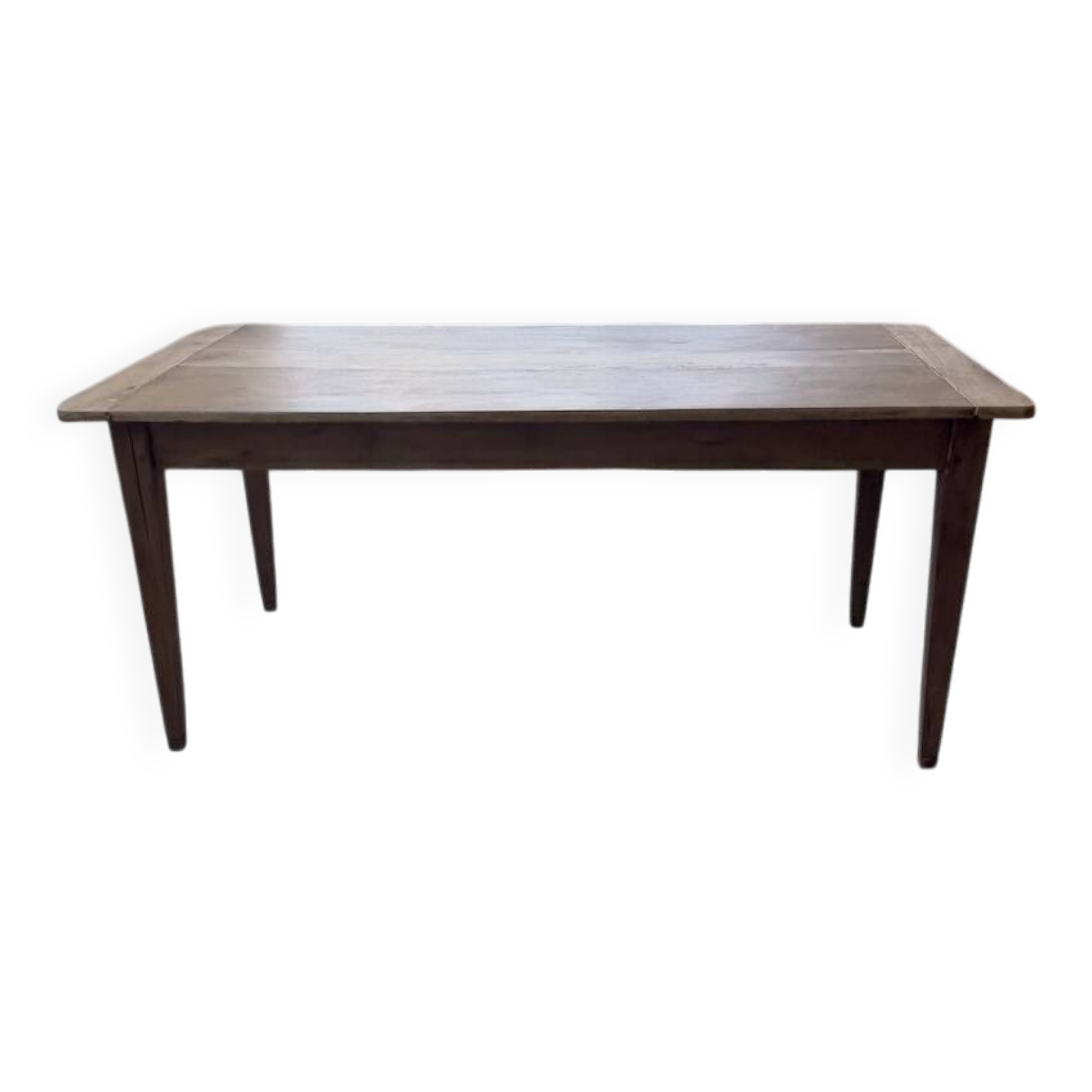 Farm table walnut spindle legs 1950
