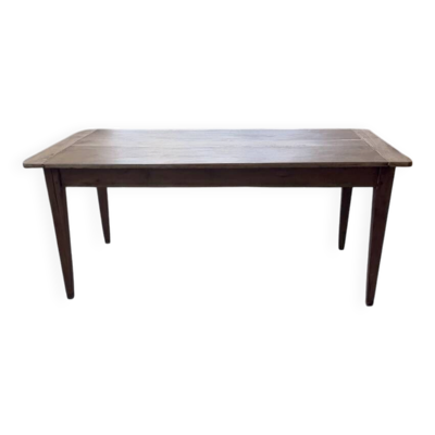 Table de ferme noyer pieds fuseaux 1950