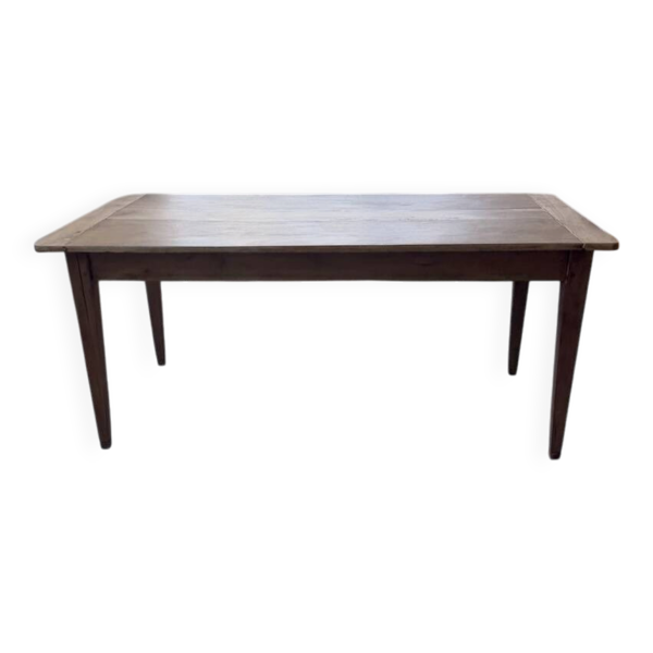 Table de ferme noyer pieds fuseaux 1950