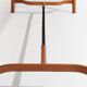 Jacques Adnet dining table oak red leather brass 1950