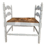 Banc paillé