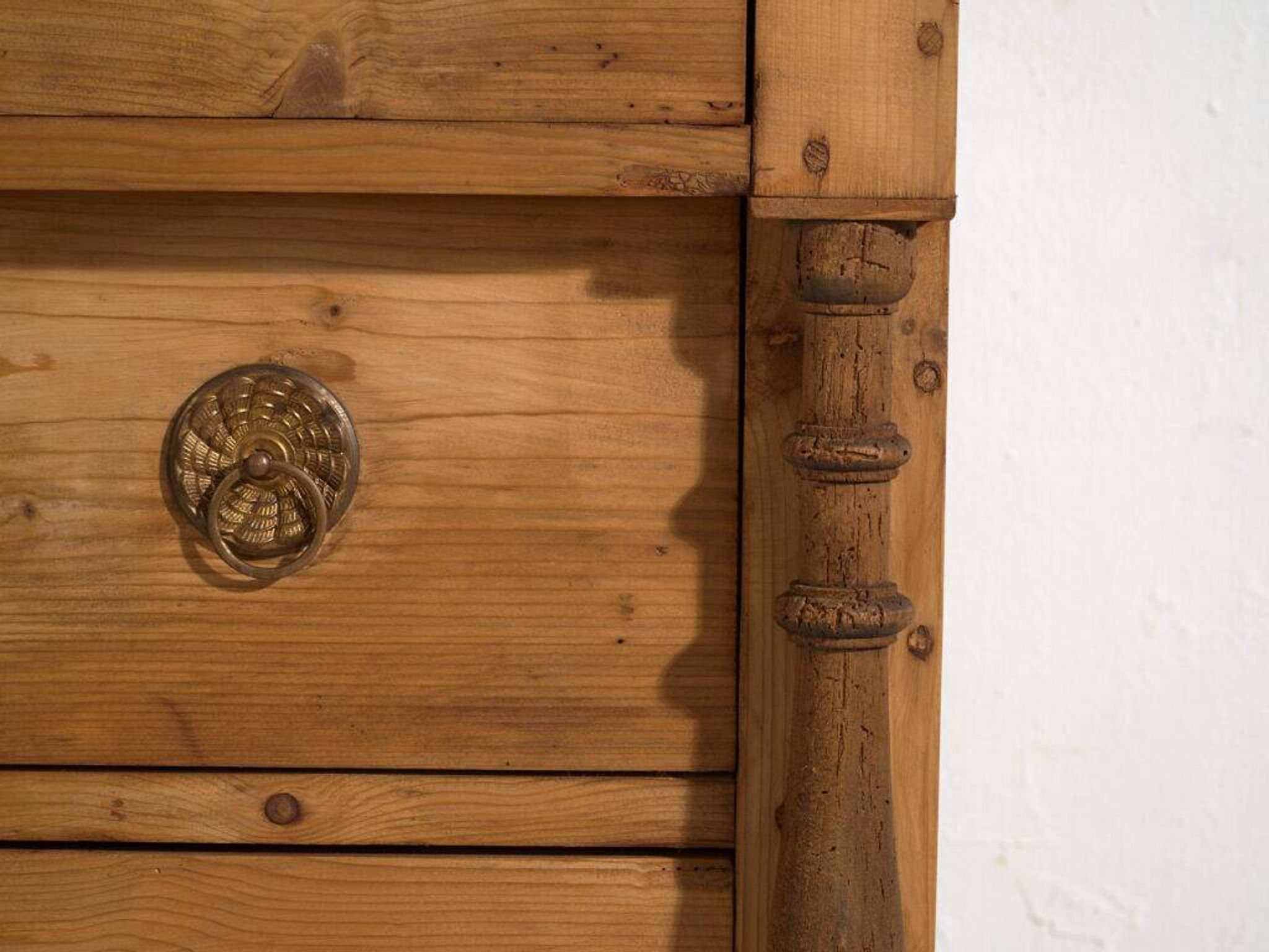 Antique solid pine chest of drawers – European rustic chest of drawers – circa 1900