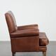 Comfortable Armchair Made of Cognac-Coloured Cow Leather in English Style
