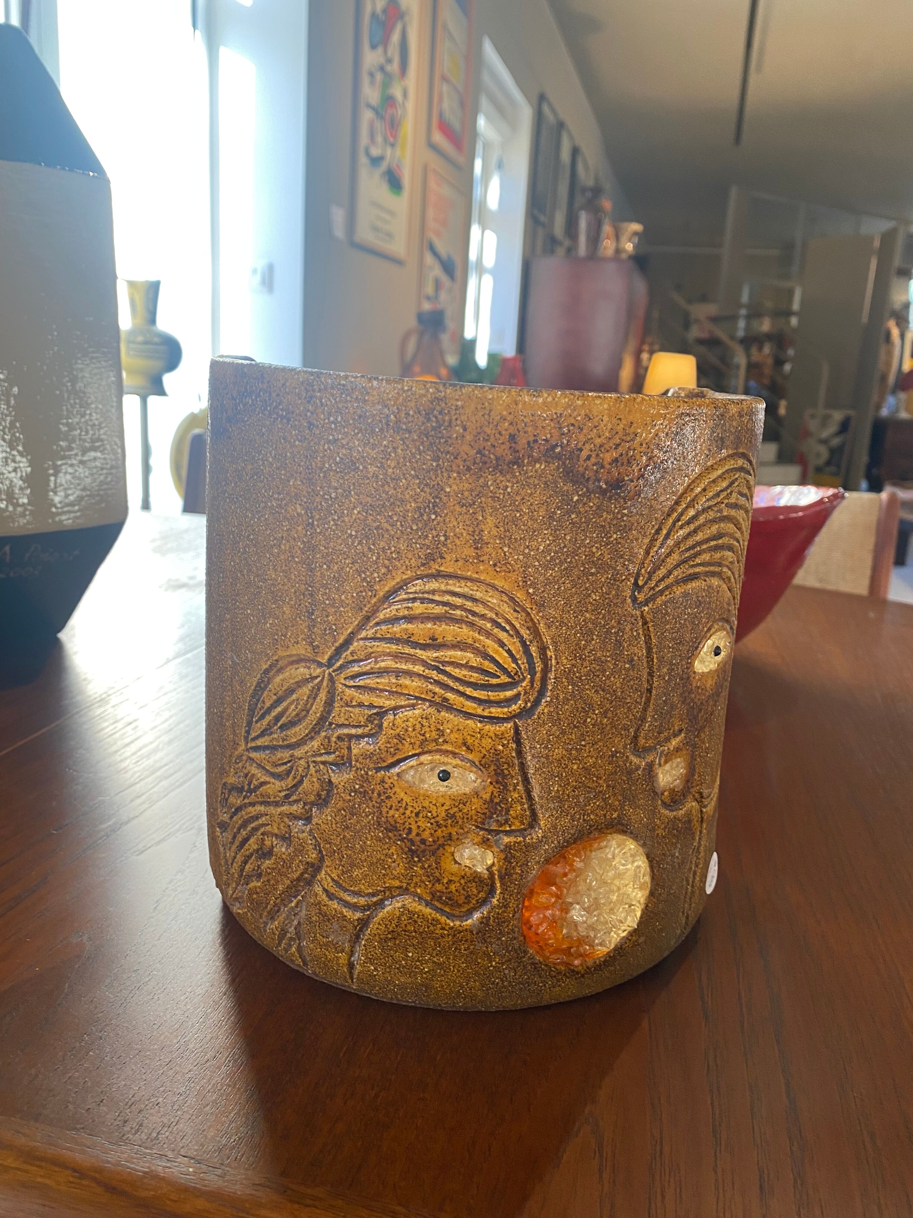 Wall lamp in ceramic and Accolay resin