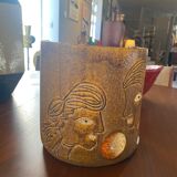 Wall lamp in ceramic and Accolay resin