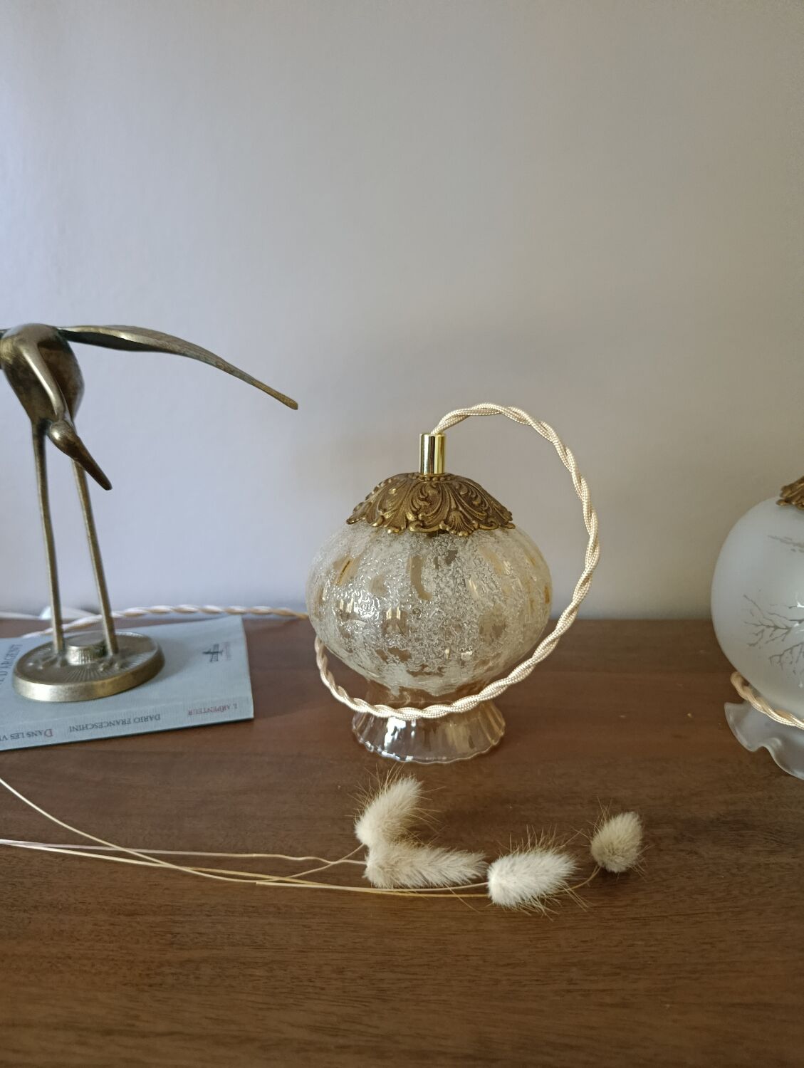 nomadic tulip amber striped lamp, retro chic