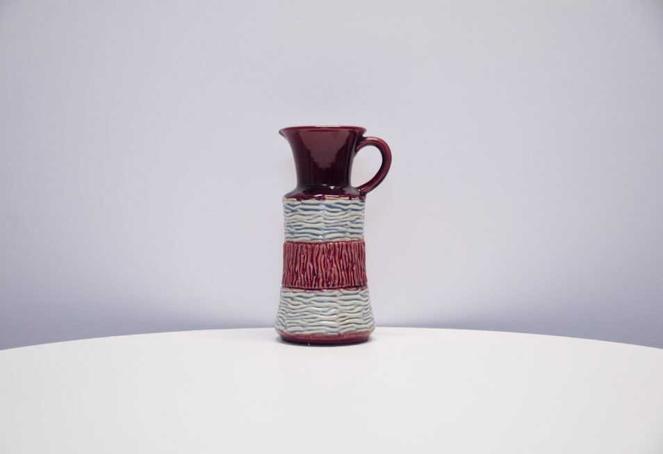 Burgundy red vase