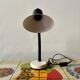 Vintage white and black metal desk lamp