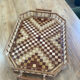 Large service tray in wood marquetry