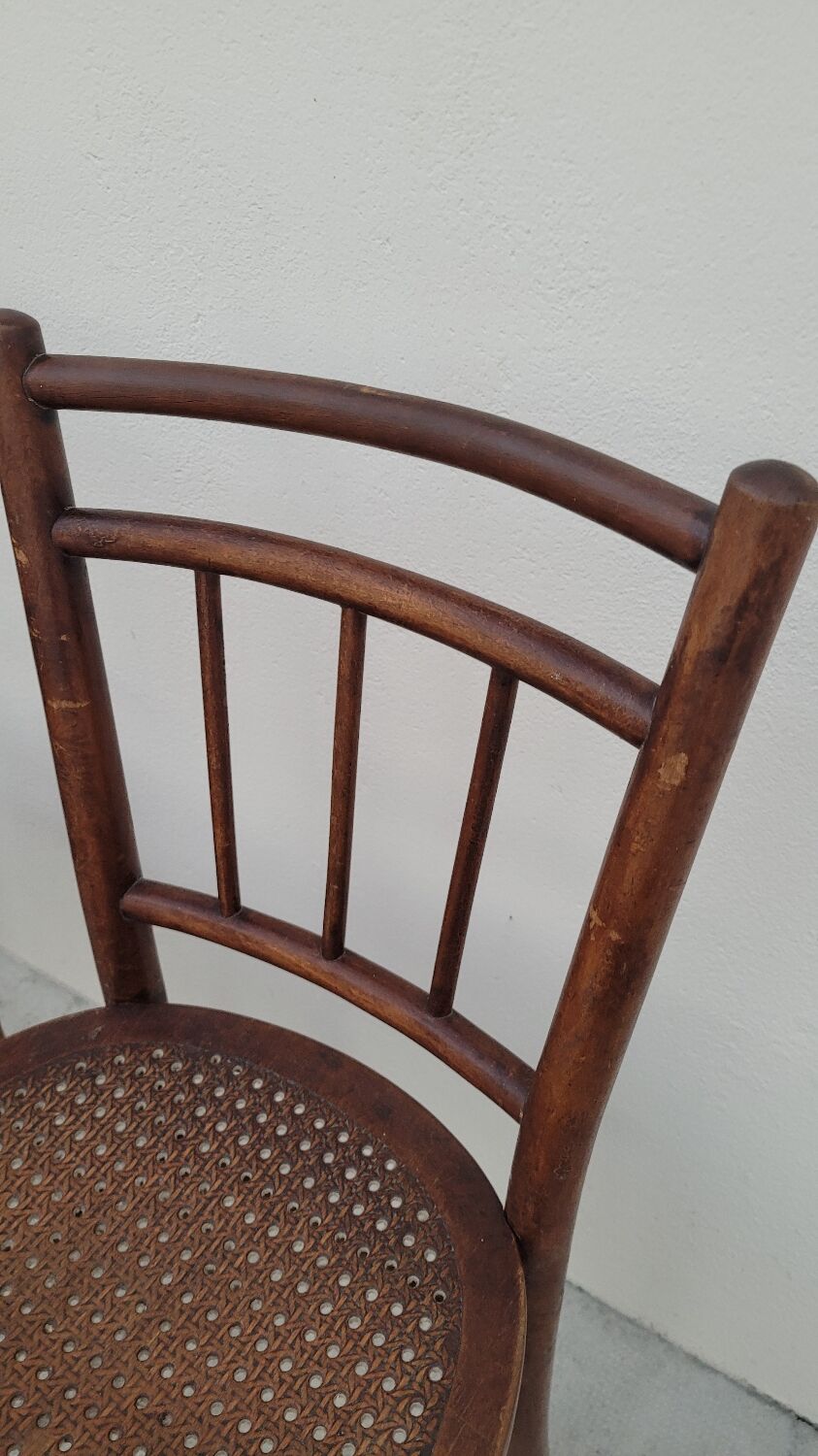Set of 3 old Thonet bistro chairs