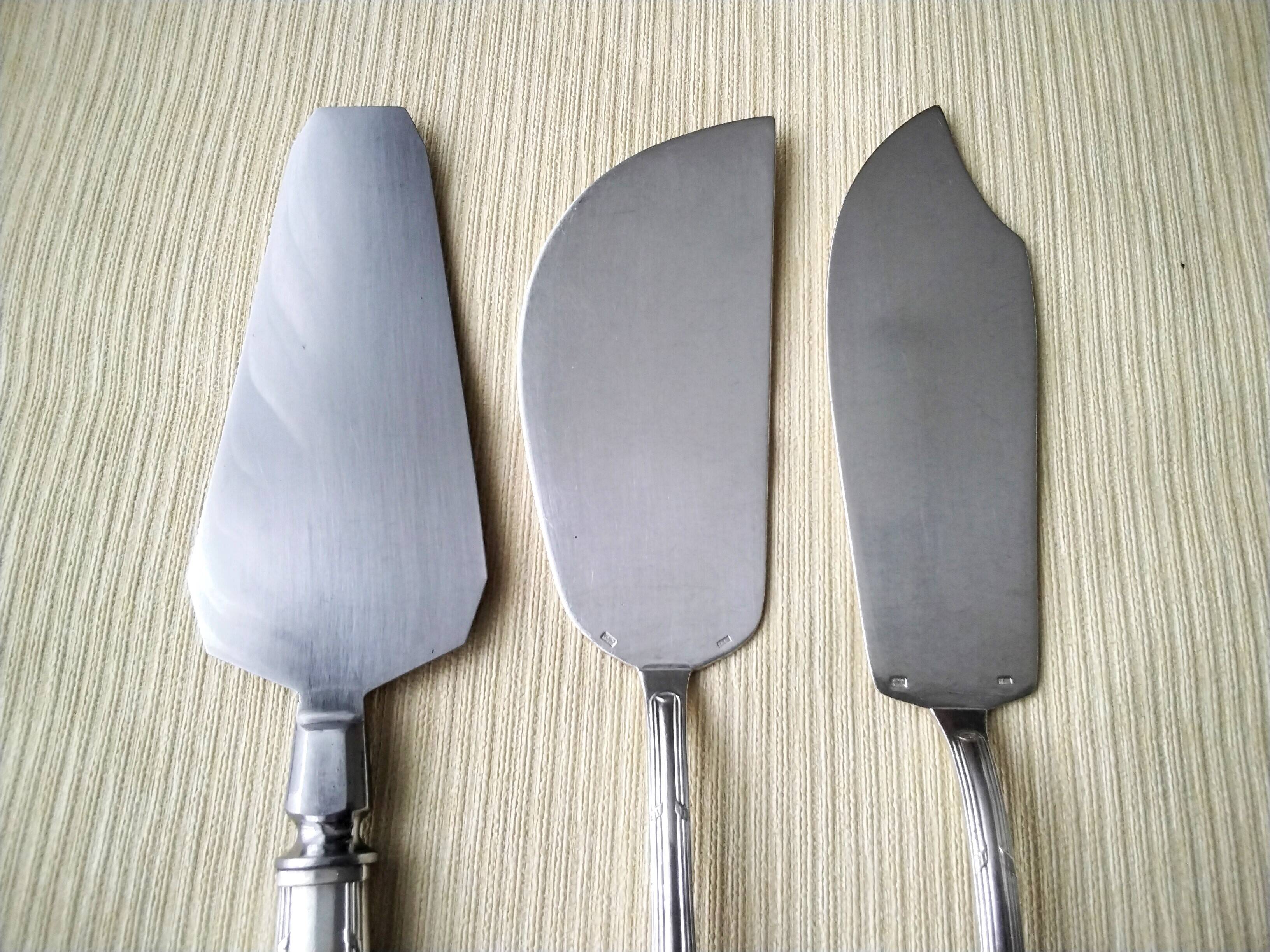 Set of 3 silver-plated serving utensils