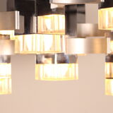 Ceiling light model 'Cubic' with 13 light units by Sciolari - Italy - 1970's
