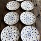 Lot de 7 assiettes faience XVIIIe - camaieu bleu