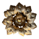 Large floral wall light Masca in gilded metal, Italy 1970