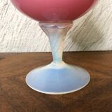 Vase en opaline rose