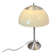 Space age mid-century mushroom lamp in brushed aluminium.