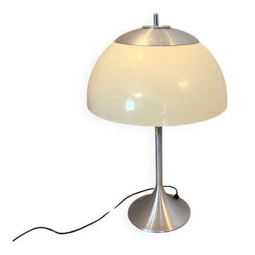 Lampe champignon design Space age mid century en aluminium brossé