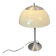 Space age mid-century mushroom lamp in brushed aluminium.