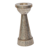 Bougeoir pour une bougie en métal argenté, Danemark, années 1970.
