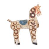 Old wooden horse toy