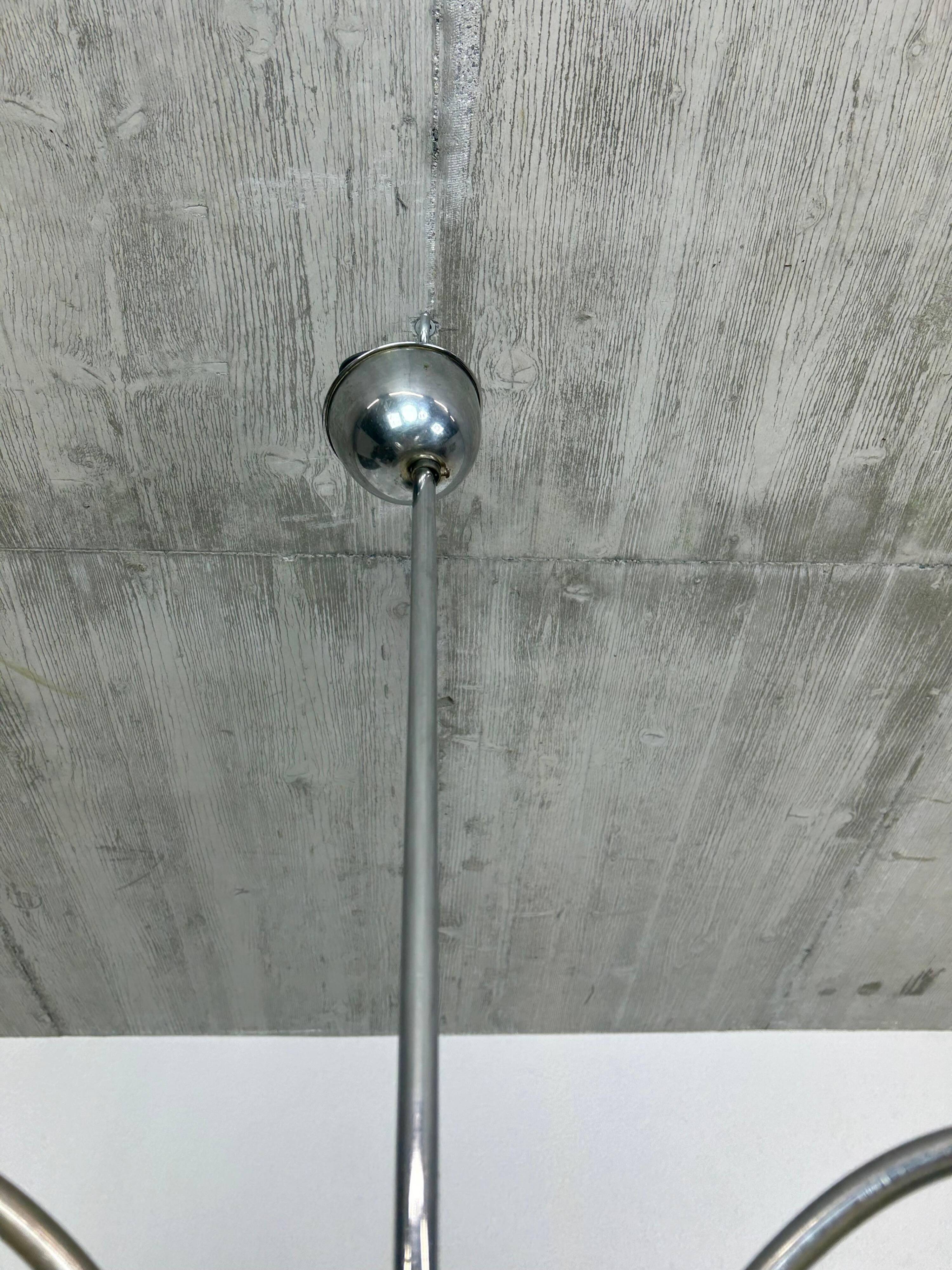 Chrome Art Deco pendant lamp