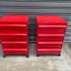 Pair of Kartell 4-drawer cabinets, designed by Simon Fussell, 1970s/8
